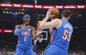 還少個(gè)二當家！雷霆前13場(chǎng)凈勝202分 此前僅三隊前13場(chǎng)凈勝200+