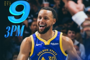 絕對領(lǐng)域！庫里生涯47次單場(chǎng)9+三分 比第2至第5名加起來(lái)還多2次