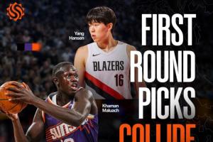 預熱！山谷太陽(yáng)發(fā)布今日比賽海報：楊瀚森VS馬盧阿奇 首輪秀對決~