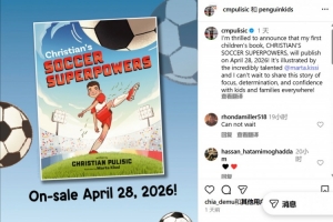 普利西奇自宣將出版兒童讀物，在美國的孩童群體中宣傳足球