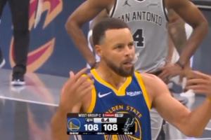 太“變態(tài)”了！庫里罰球絕殺前示意馬刺主場(chǎng)“再大點(diǎn)聲！”