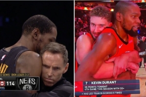 以后都這樣來(lái)？美媒調侃申京抱KD：他剛剛解鎖了納什的體驗