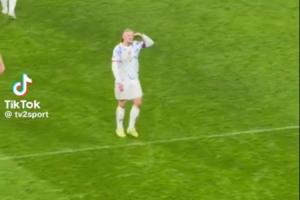 哈式敬禮??哈蘭德慶祝時(shí)披頭散發(fā)沖看臺敬禮+惡狠狠點(diǎn)頭