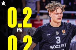 穆里寧表現掙扎！歐籃聯(lián)11場(chǎng)比賽僅出場(chǎng)4次 合計僅得1分！