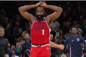 險些封神！哈登最后19秒已連得9分 完美戰術(shù)壓哨出手彈筐而出