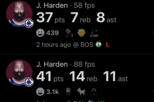 近4戰場(chǎng)均34分9.8板8.8助！美媒：得討論下哈登長(cháng)久的職業(yè)生涯了