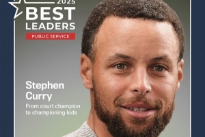 廣做公益！庫里被《美國新聞與世界報道》評為2025年最佳領(lǐng)袖之一