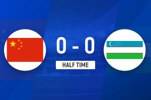 半場(chǎng)-U22國足0射門(mén)蒯紀聞險造對方烏龍 U22國足0-0烏茲別克斯坦