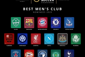 環(huán)足獎2025年最佳男足俱樂(lè )部候選：巴黎、切爾西、巴薩、拜仁在列