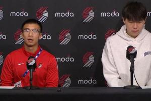 楊瀚森談與隊友們溝通：每天學(xué)英語(yǔ) 會(huì )什么說(shuō)什么 不會(huì )就找Chris