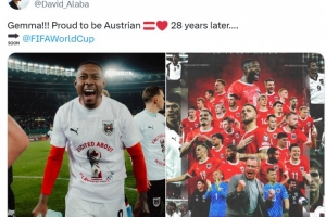 阿拉巴社媒曬照慶祝：身為奧地利人而驕傲，時(shí)隔28年重回世界杯！