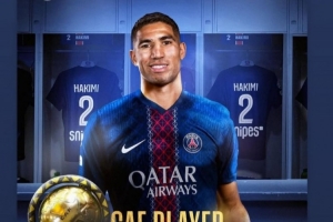 登貝萊祝賀阿什拉夫當選非洲足球先生：實(shí)至名歸，我的兄弟