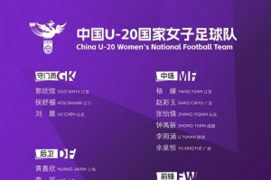 女足U20公布26人大名單，將赴西班牙進(jìn)行友誼賽與拉練賽