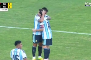 梅西直塞送助攻！勞塔羅禁區內勁射破門(mén)！阿根廷1-0領(lǐng)先安哥拉！