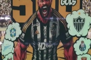 胡爾克500球震撼巨幅TIFO，海港隊標在其中