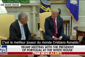 特朗普對葡萄牙總統說(shuō)：C羅和你競選總統的話(huà)，你贏(yíng)不了??